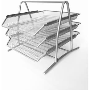 Brevbakkesæt BNT sølv, 3 skuffer, karton á 10 stk