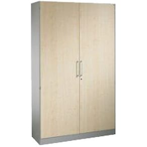 Flügeltürenschrank CP, grau, Türen ahorn