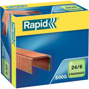Nietjes Rapid 24/6, koper, doos van 5.000 stuks