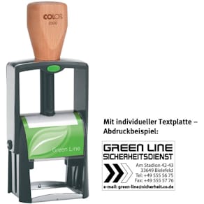 Selbstfärbestempel COLOP Green Line 2300, Platte, 45 x 30 mm