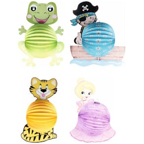 Laterne STYLEX, 4er-Set, verschiedene Motive, Ø 22 cm