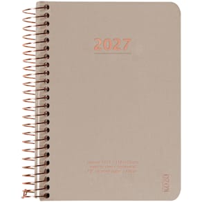 KOZO Kalender 2027 A6 Vecka per uppslag Sand