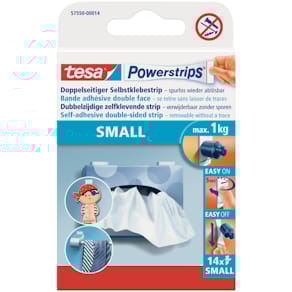 Klebestreifen tesa Powerstrips Small, 14 x 34 mm, weiß