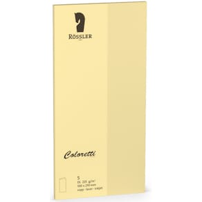 Briefkarte Coloretti, DL HD, 5 St., sandbraun