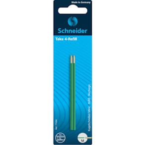 Kugelschreibermine Schneider Take 4, grün, M, 2 Stück