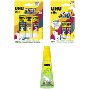 Klebepaket UHU FUN'TASTIC COLORS, 40 St.