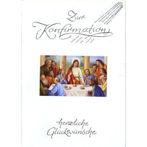 Glückwunschkarte Konfirmation, bunt, mit Umschlag