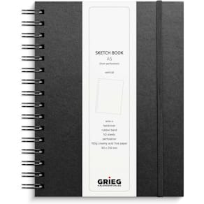 Skriveunderlag Mayland A5 sort karton 148x210 mm, 40 stk