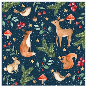 Zelltuchserviette ATELIER Winternight, 33 x 33 cm