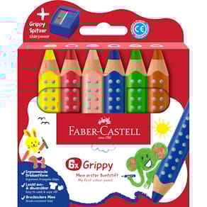 Buntstifte Faber-Castell Grippy, 6 Stück, sortiert