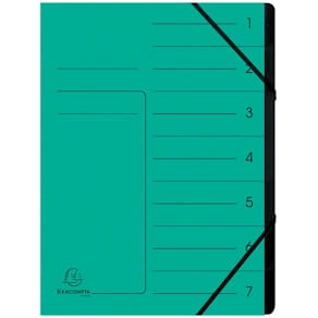 Ordnungsmappe Exacompta, 7-teilig, grün