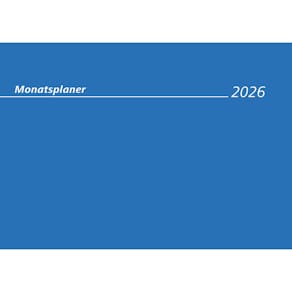 Monatsterminkalender ZETTLER 1M/S, DIN A4, blau, deutsch, 1 Monat