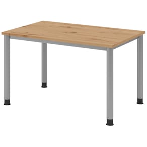 Schreibtisch Hammerbacher HS12, asteiche/silber, 120x80 cm