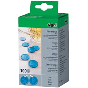 Wertmarken Sigel B, 100 Stück, blau