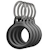 Secure holder with Keyring for Airtag - 4 Pack, Black