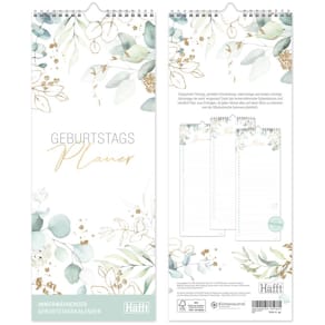 Geburtstagskalender PAPER&YOU, 30x12 cm, immerwährend