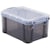 Opbergdoos Really Useful Box, 0,7 liter, transparant smoke