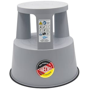 Rollhocker WEDO STEP, Kunststoff, lichtgrau