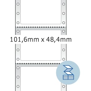 Computeretiketten HERMA 101,6x48,4 mm, weiß, 2000 Stück