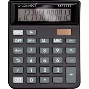 Bureaurekenmachine Q-CONNECT KF19065, 12 cijfers, zwart
