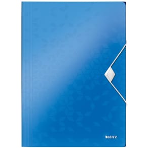 Elastomap Leitz WOW, 3 kleppen, PP, A4, blauw