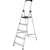 Trapladder Brasq SL500, aluminium, zilver, 5 treden