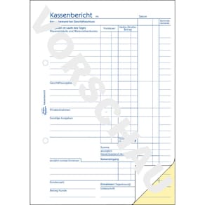 Kassenbuch Avery Zweckform Bericht, A5, 2x40 Blatt, SD, blau