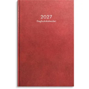 Dagbokskalender 2027 röd