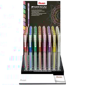 Gel-Tintenroller Pentel Hybrid Gel Grip K118M, Metallic, 48 St.
