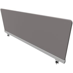 Trennwand OKA DeskTOP Basic, stoffbespannt, 140cm x 48cm, grau