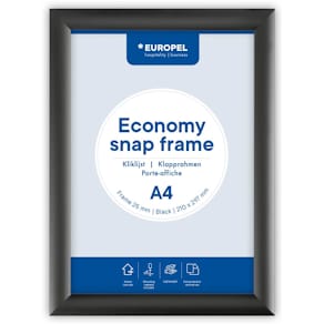 Clicklijst Europel Economy, 25 mm, ft A4, zwart