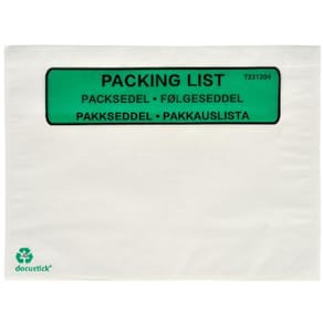 Pakkseddelpose papir C5 trykk (1000)