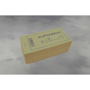 Kuponbog, NoName, Coupon book, hvid, 130 x70mm, karton a 10 stk