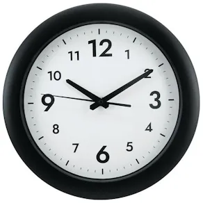 Väggur Easytime Ø30cm svart