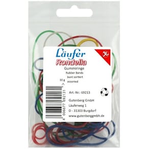 Gummiringe Läufer Rondella, sortiert, 10 g, bunt