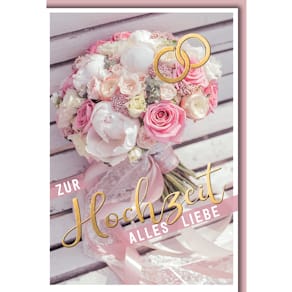 Vermählungskarte, geprägt