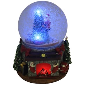 Schneekugel Noname Kamin, LED, Musik, rotierend, Ø12 cm