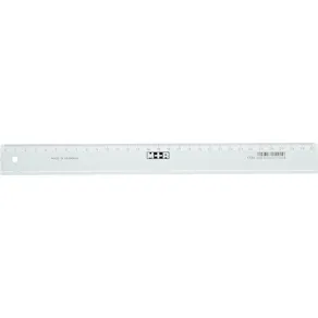 Linjal klar plast M+R 30cm