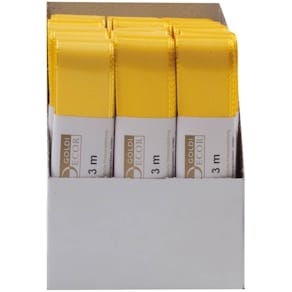 Taftband Goldina Basic, 25 mm x 3 m, gelb