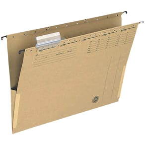 Hängetasche Q-CONNECT, mit Seitenfröschen, braun, A4