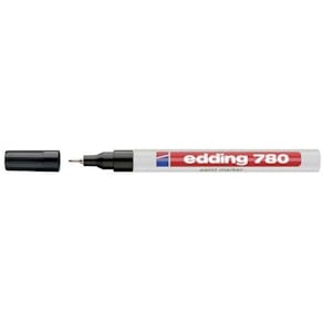 Kridtmarker edding 780, 0,8 mm hvid, rund spids, 10 stk
