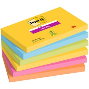 Haftnotizblock Post-it Super Sticky XL-Notes, 6x90 BL 127 x 76 mm