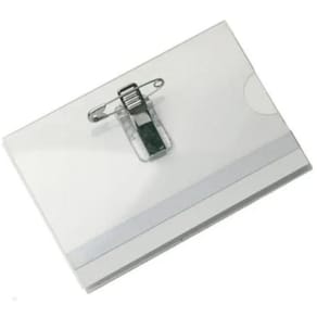 Badge merkloos met combiklem, 58 x 90 mm, doos van 50 stuks