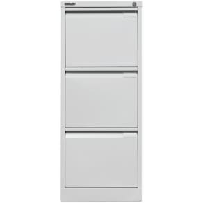 Hängeregistraturschrank Bisley, 3 Schubladen, hellgrau