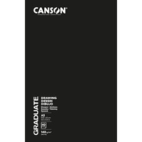 Skizzenbuch Canson Graduate, Softcover, A5, 20 Blatt, schwarz