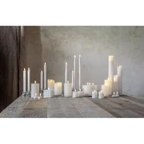 Blockljus STAR T Flamme LED 12,5cm beige