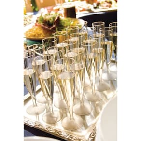 Champagneglass plast 13,5cl fast stett (100st)