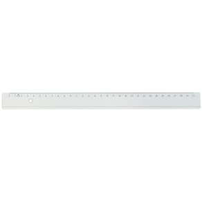 Linjal Transparent, plast, 30cm, 10/fp