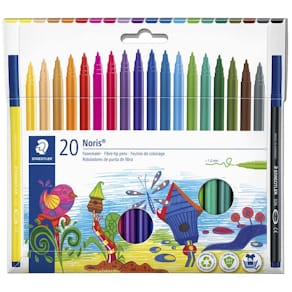 Tusser STAEDTLER Noris 326 rund spids, 20 farver, karton 5 sæt
