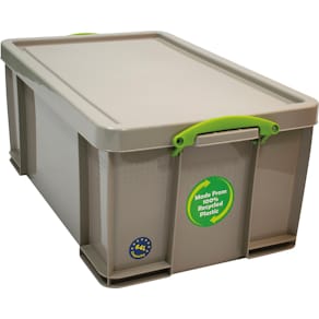 Opbergdoos Really Useful Box, 64 liter, gerecycled, grijs